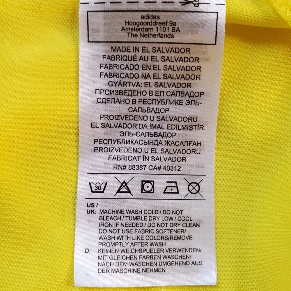 ADIDAS GOLF SZ L Men's Performance Short Sleeve Polo Shirt Bright Yellow